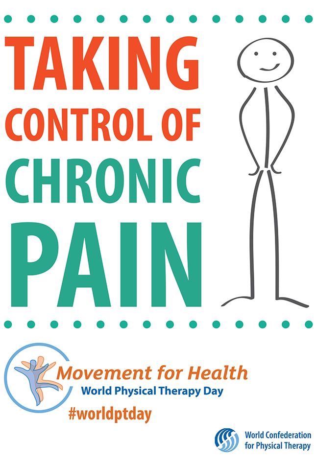 Thumbnail graphic of World PT Day 2019 leaflet: Taking control of chronic pain