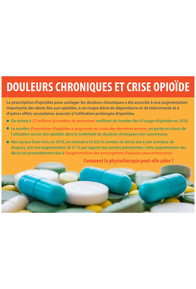 Vorschaubild der Postkarte: Chronische Schmerzen und die Opioidkrise auf Französisch