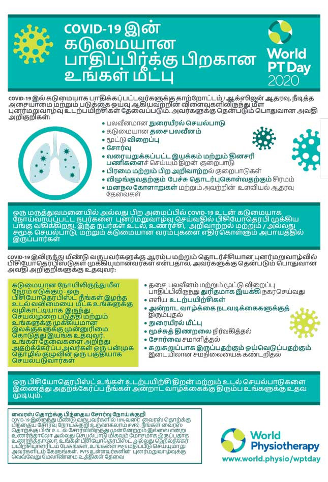 World Pt Day 2020 Infographics Tamil World Physiotherapy