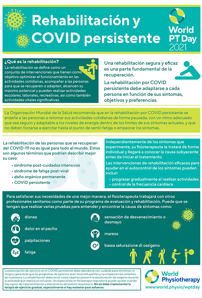 Image for World PT Day 2021 information sheet 2 in Spanish