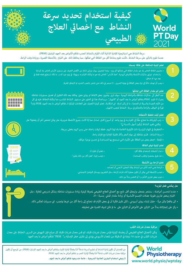 Image for World PT Day 2021 InfoSheet 4 in Arabic