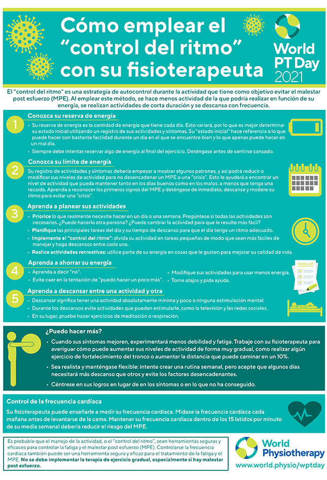 Image for World PT Day 2021 information sheet 4 in Spanish