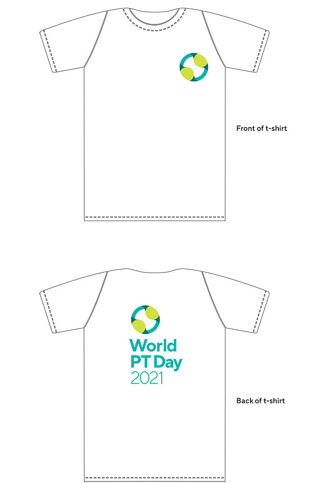 Image of t-shirt design for World PT Day 2021