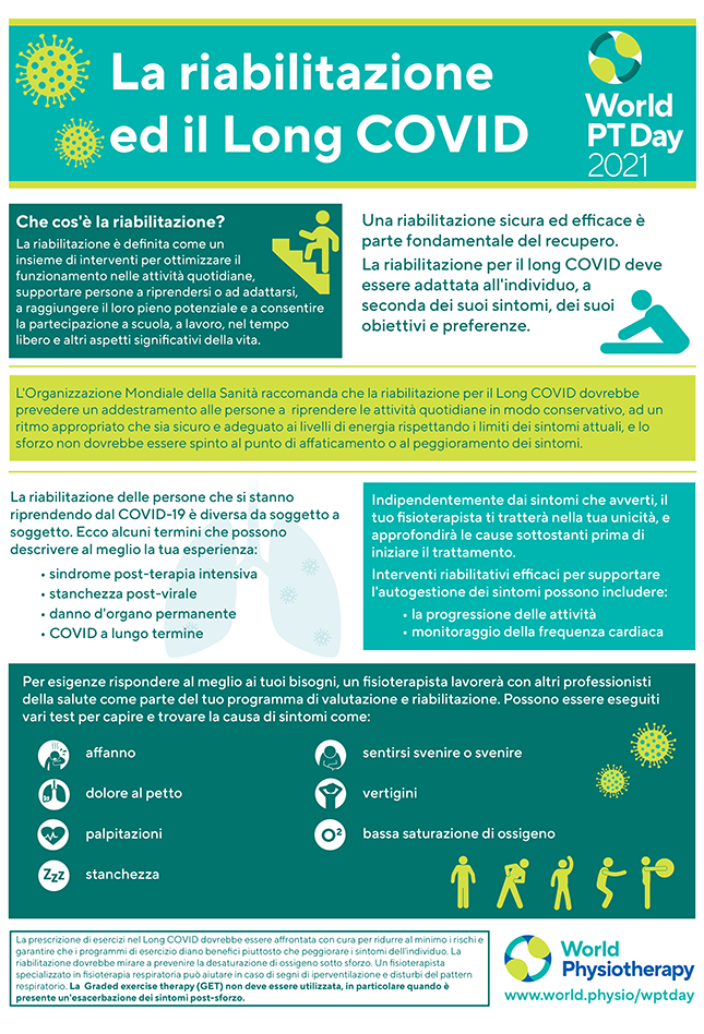 Image of World PT Day 2021 infomation sheet 2 in Italian