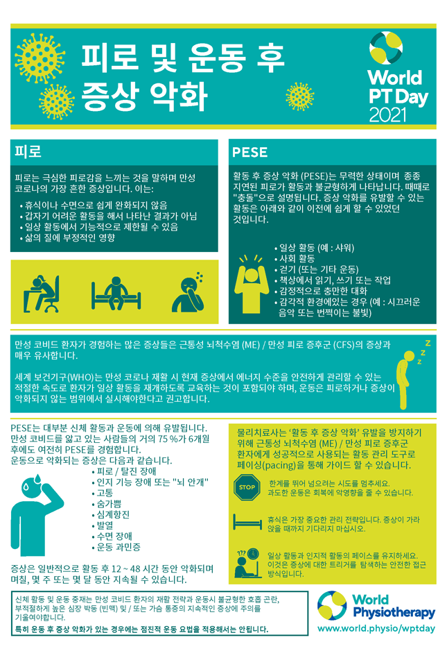 Image of World PT Day 2021 infosheet 3 in Korean