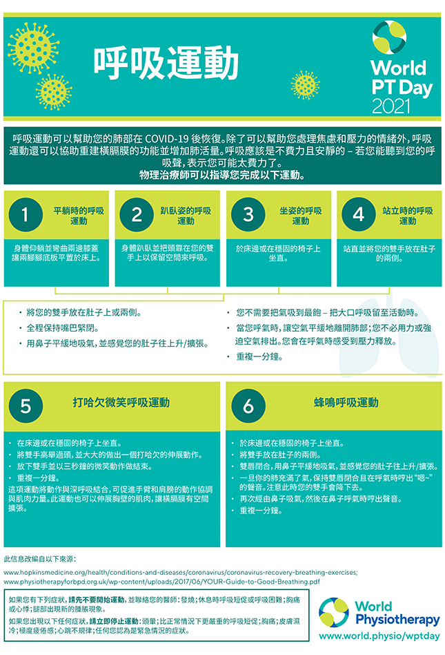 Image for World PT Day 2021 InfoSheet 3 in Chinese Traditional