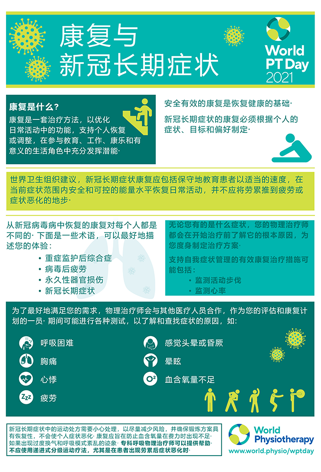 Image of World PT Day 2021 information sheet 2 in Chinese - Simplified