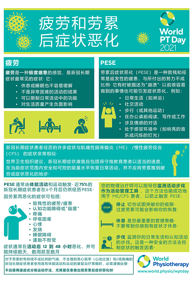 Image of World PT Day 2021 information sheet 3 in Chinese - Simplified