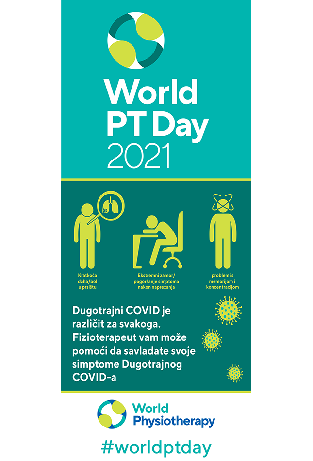 World PT Day roller banner. Bosnian