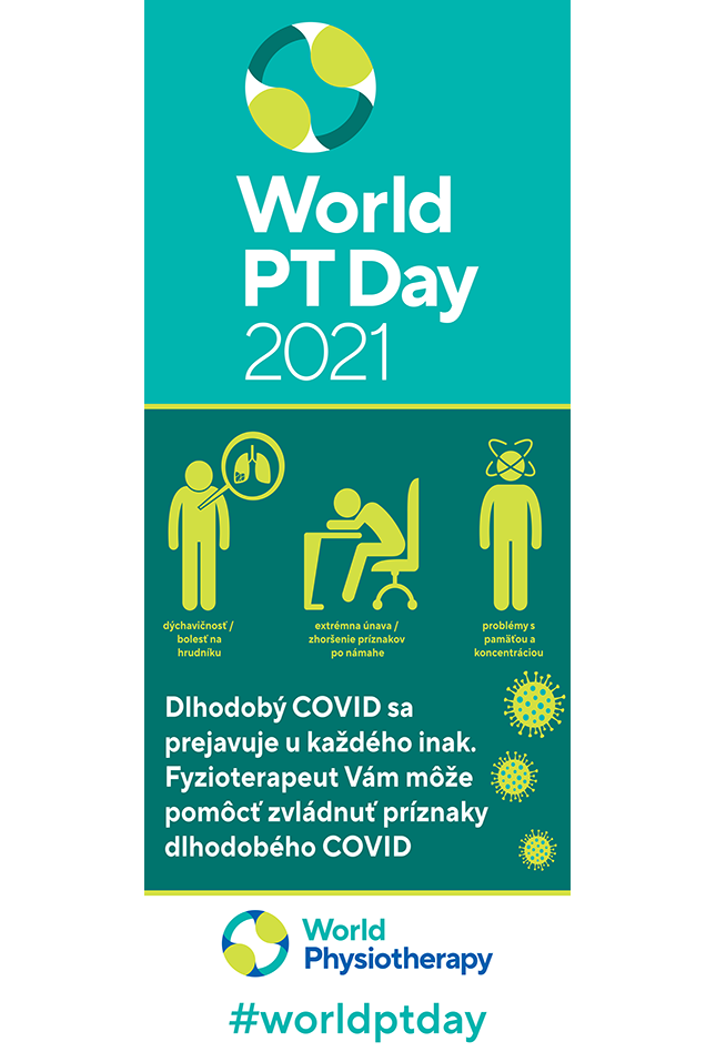 Imagen del banner de rodillo 2021 del Día Mundial del PT 1 en eslovaco