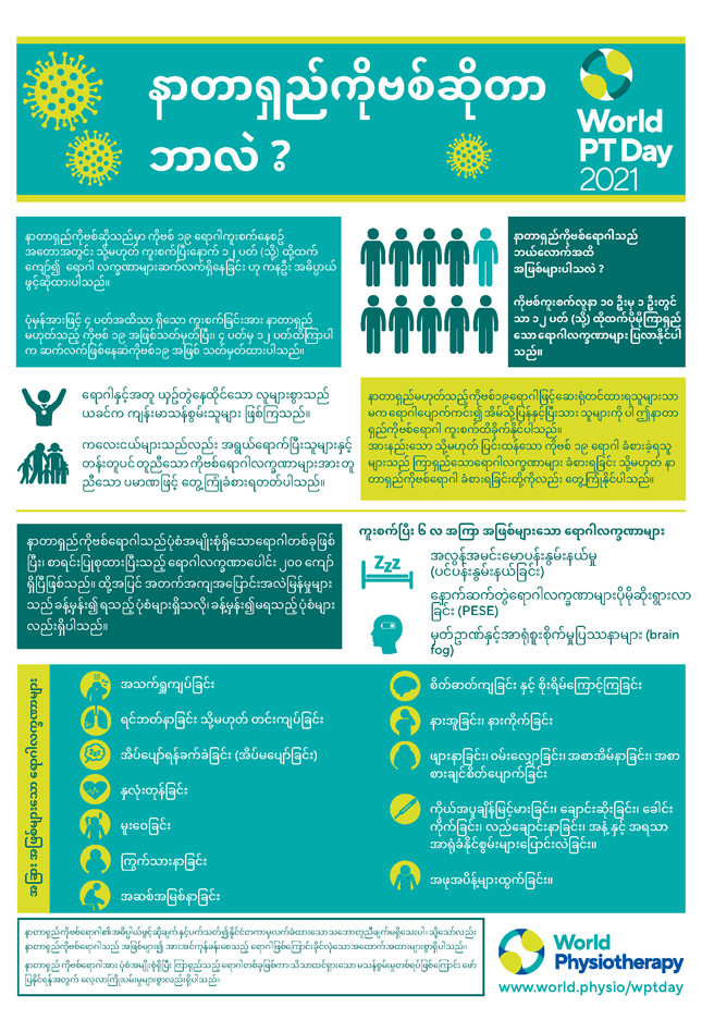 Image for World PT Day 2021 InfoSheet 1 in Burmese