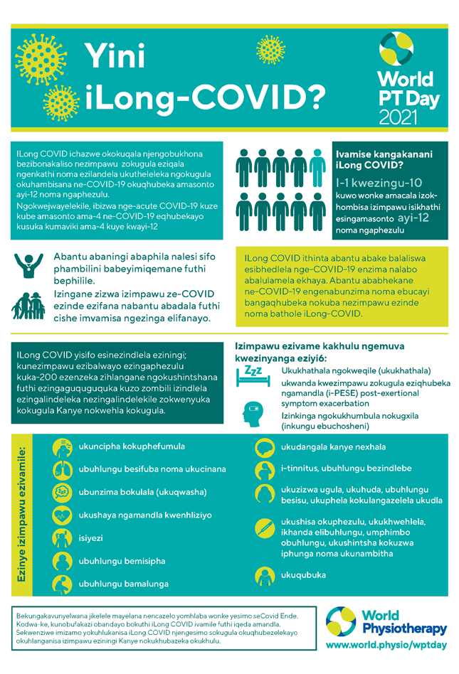 World PT Day information sheet 1. IsiZulu