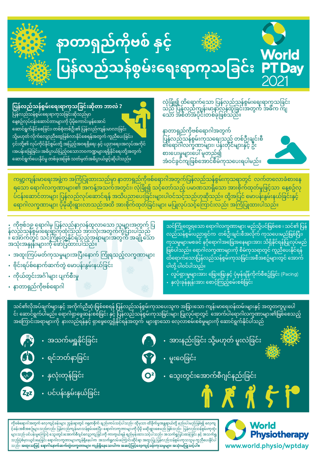 Image for World PT Day 2021 InfoSheet 2 in Burmese