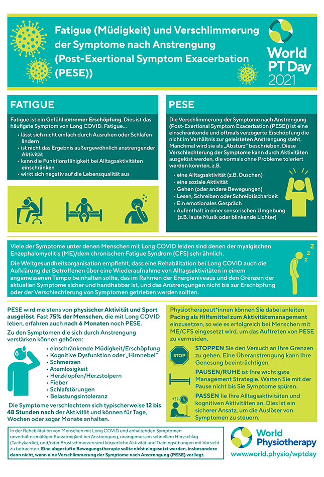Image of World PT Day 2021 info sheet 3 in German
