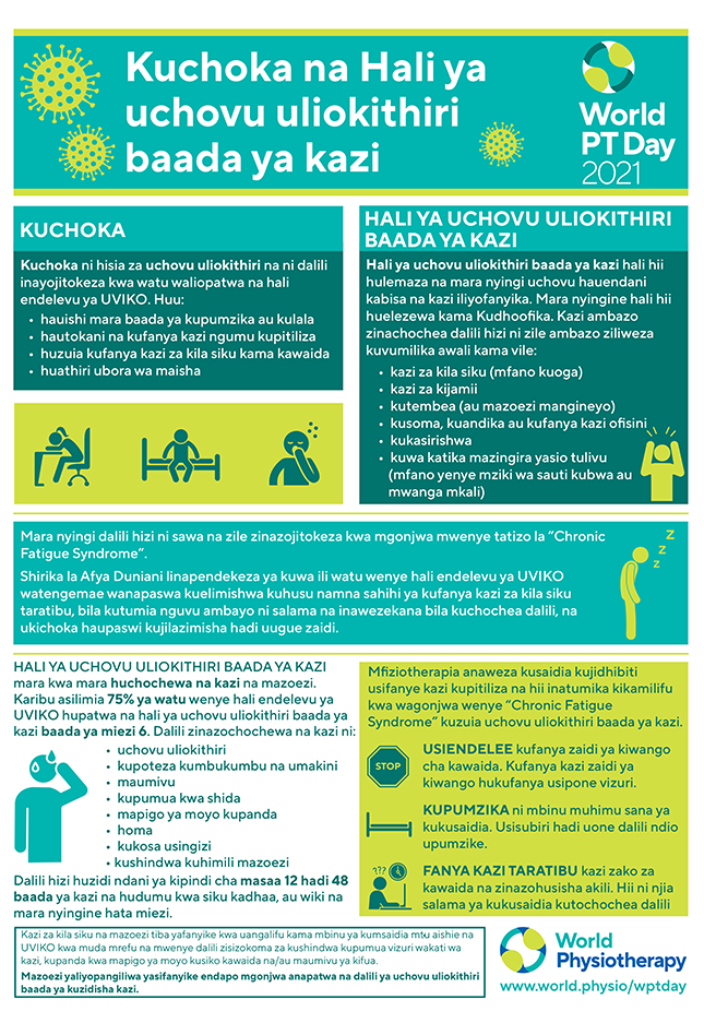 Image of World PT Day 2021 information sheet 3 in Swahili