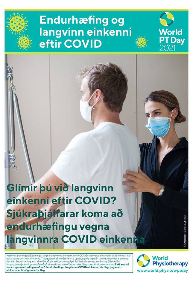 Image of World PT Day 2021 poster 1 in Icelandic