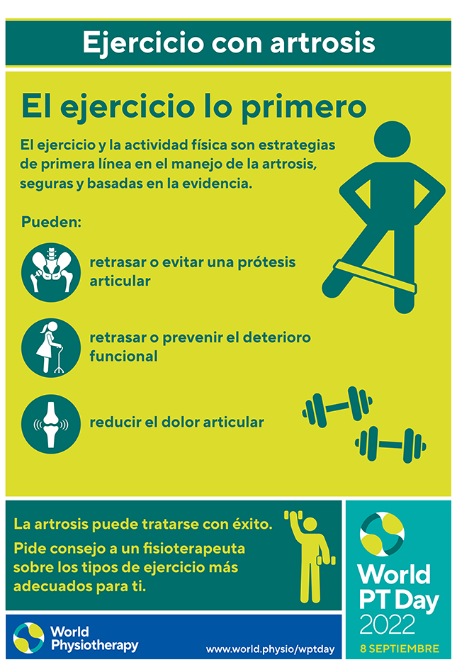 Imagen del cartel 2022 del Día Mundial del PT 1 en español
