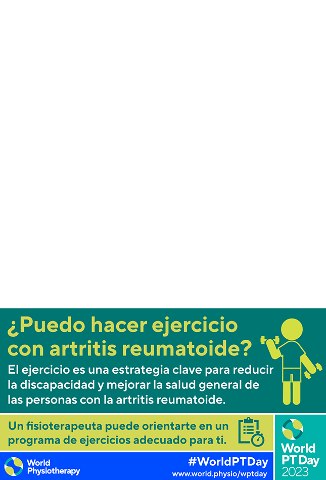 World PT Day 2023 social media graphic in Spanish