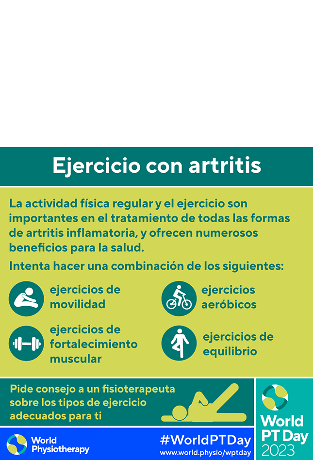 World PT Day 2023 social media graphic in Spanish