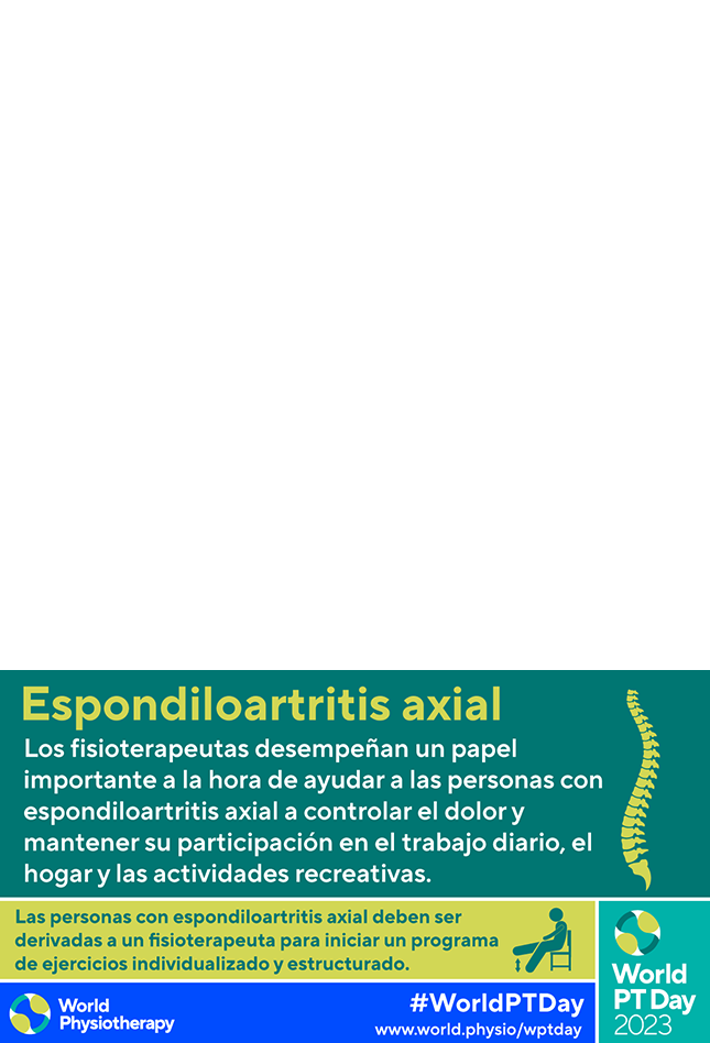 World PT Day 2023 social media graphic in Spanish