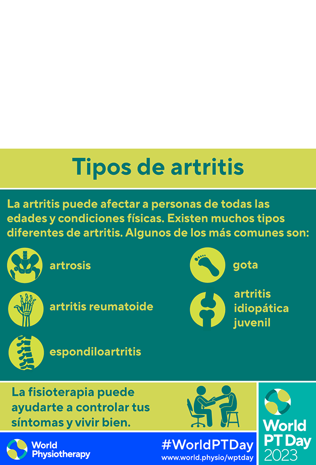 World PT Day 2023 social media graphic in Spanish