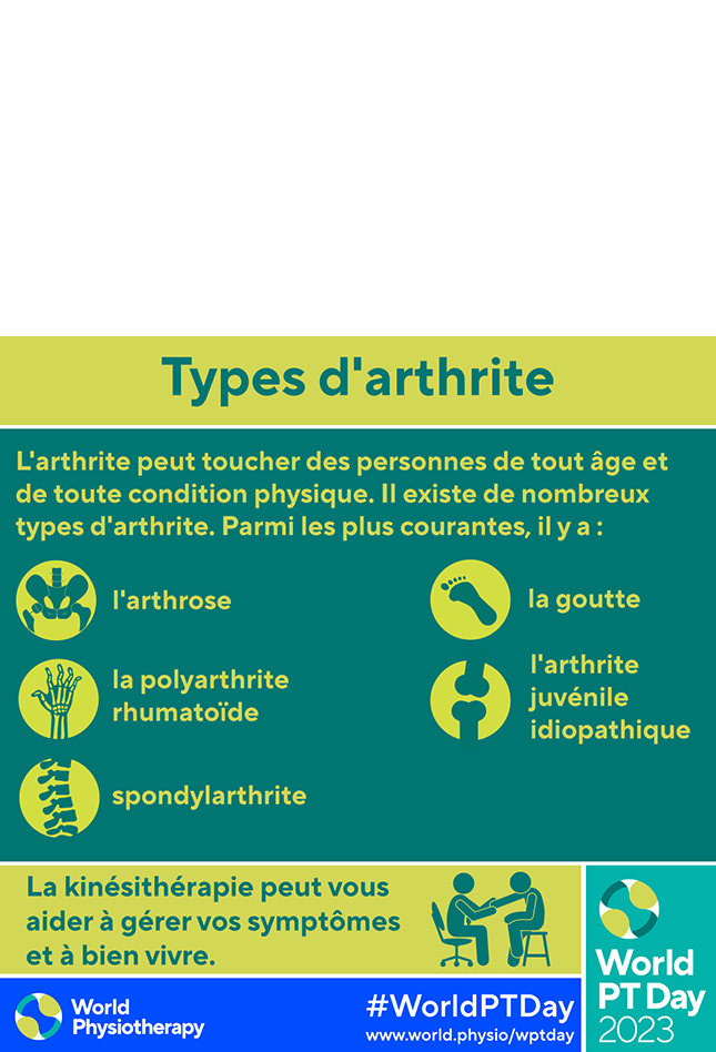 World PT Day 2023 social media graphic in French