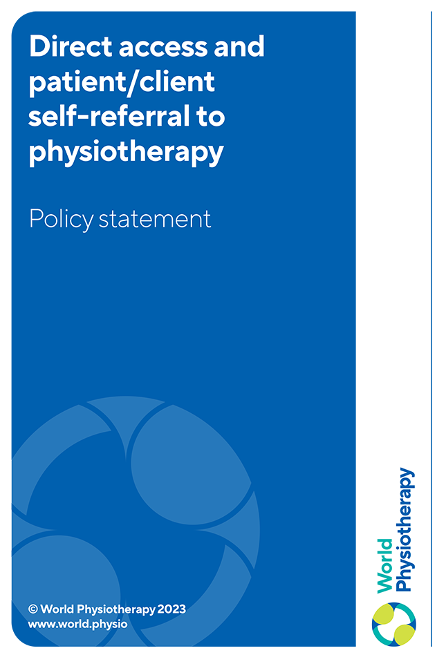 Policy statement cover thumbnail: Direct access and patient/client self-referral to physiotherapy