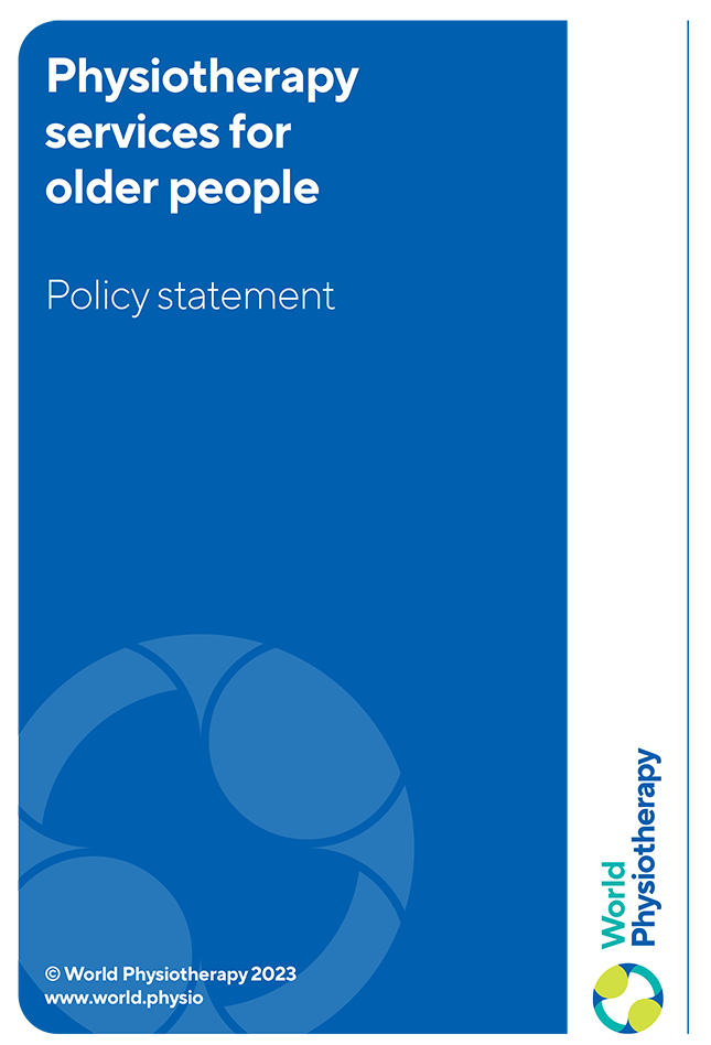 Miniature de la couverture de l'énoncé de politique : Services de physiothérapie pour les personnes âgées