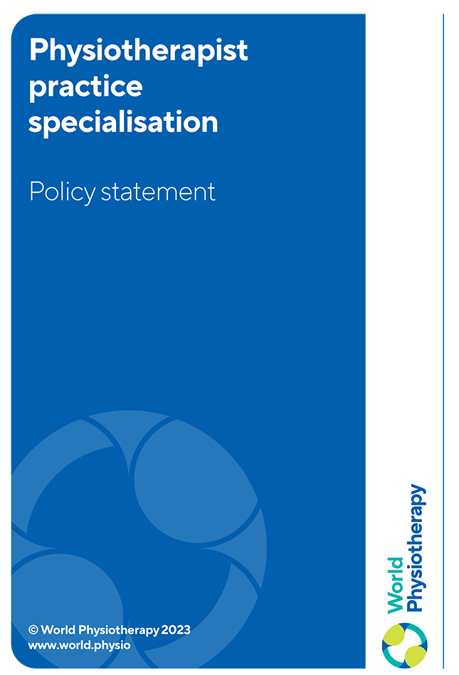 Policy statement cover thumbnail: Physiotherapist practice specialisation