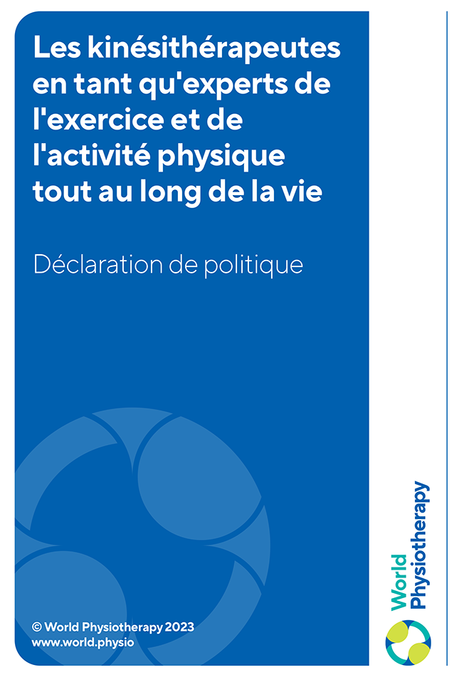 policy statement: physiotherapists as exercise and physical activity experts across the life span (French)