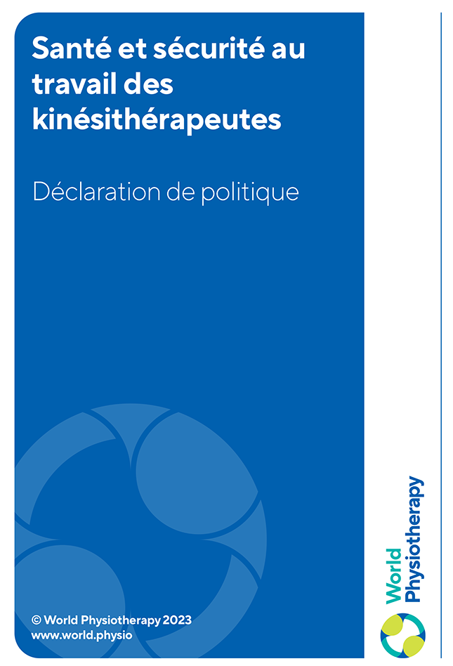 politiikkalausunto: fysioterapeuttien työterveys ja turvallisuus (ranska)