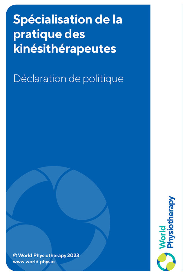 oświadczenie polityczne: specjalizacja praktyki fizjoterapeutycznej (francuski)