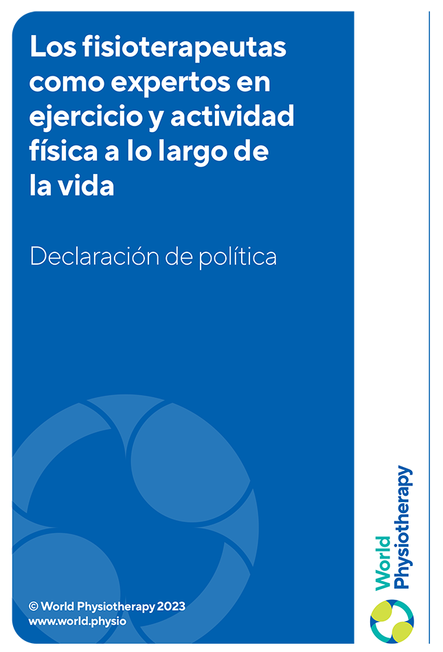 policy statement: physiotherapists as exercise and physical activity experts across the life span (Spanish)