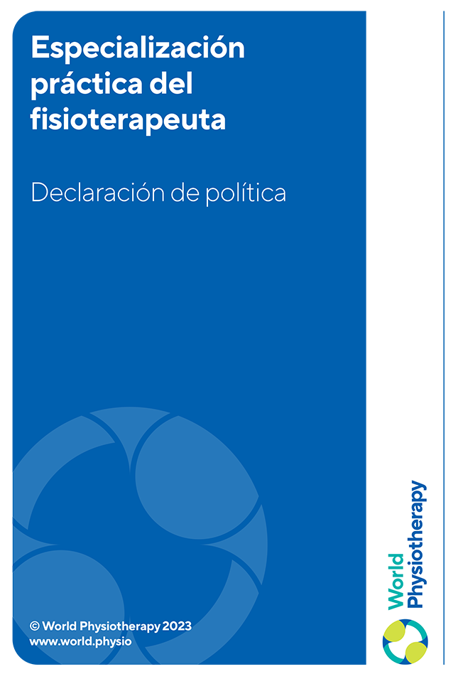 policy statement: physiotherapist practice specialisation (Spanish)