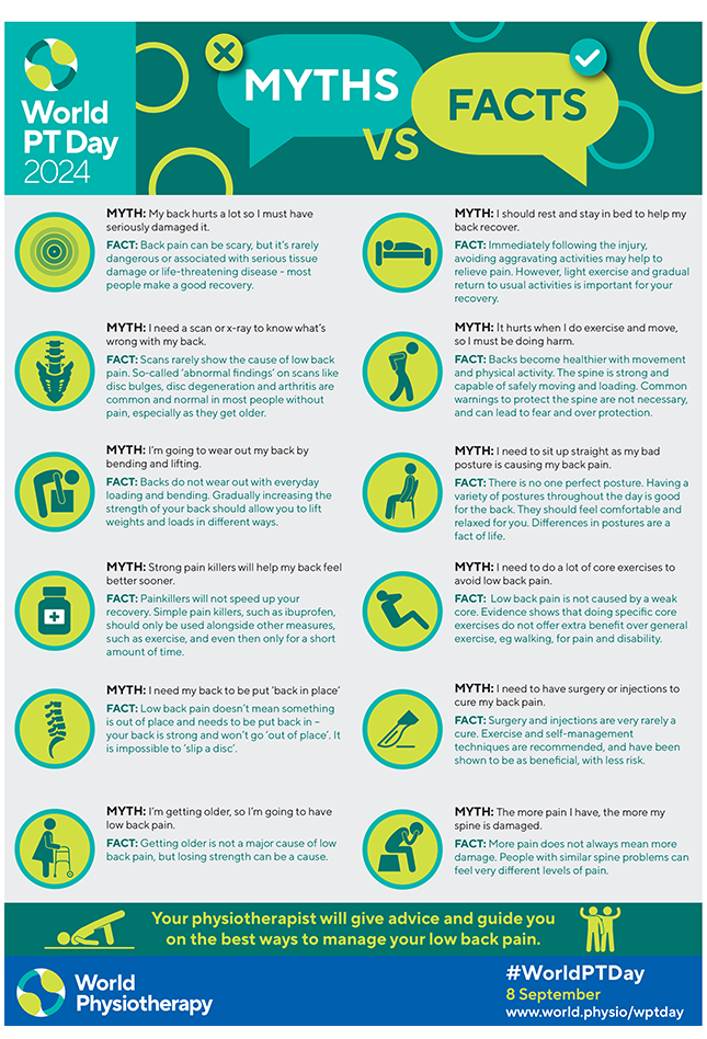 Thumbnail graphic of Information sheet 2 for World PT Day 2024