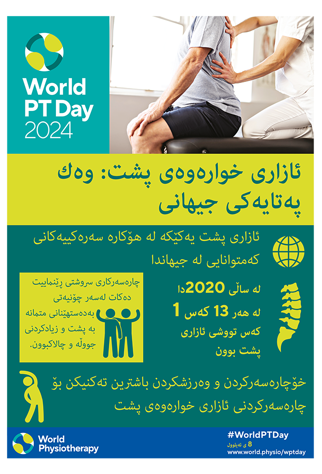 WPTD2024-Poster3-ئازاری خوارەوەی پشت: وەك پەتایەکی جیهانی