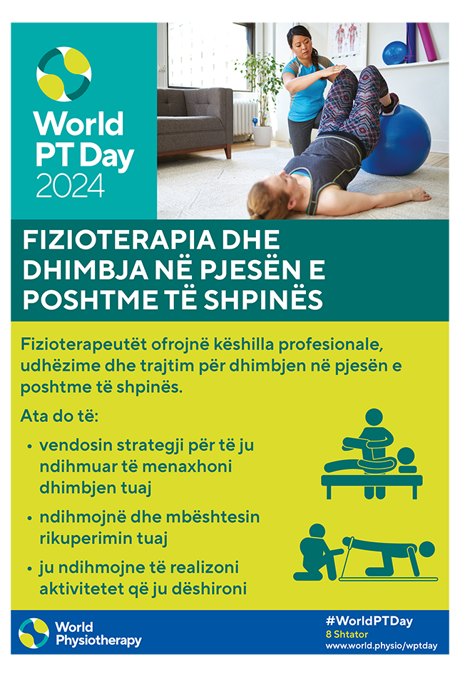 WPTD2024-Poster1-FIZIOTERAPIA DHE DHIMBJA NË PJESËN E POSHTME TË SHPINËS