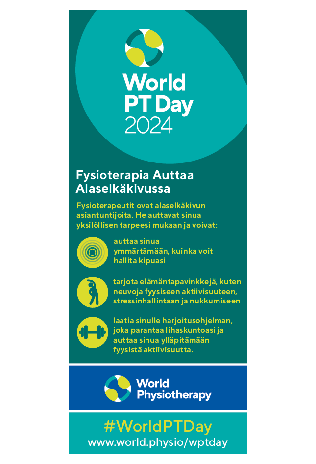 WPTD2024-Rollerbanner1-Fysioterapia Auttaa Alaselkäkivussa