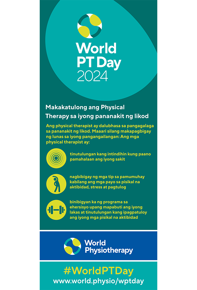 WPTD2024-Rollerbanner1-Makakatulong ang Physical Therapy sa iyong pananakit ng likod