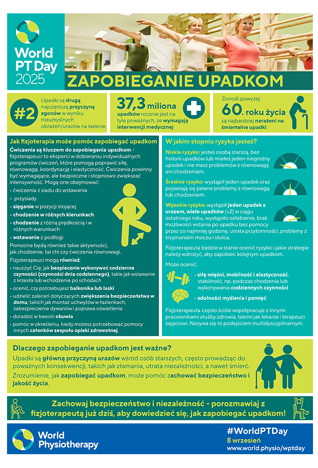 Thumbnail graphic for information sheet 3 in Polish for World PT Day 2025