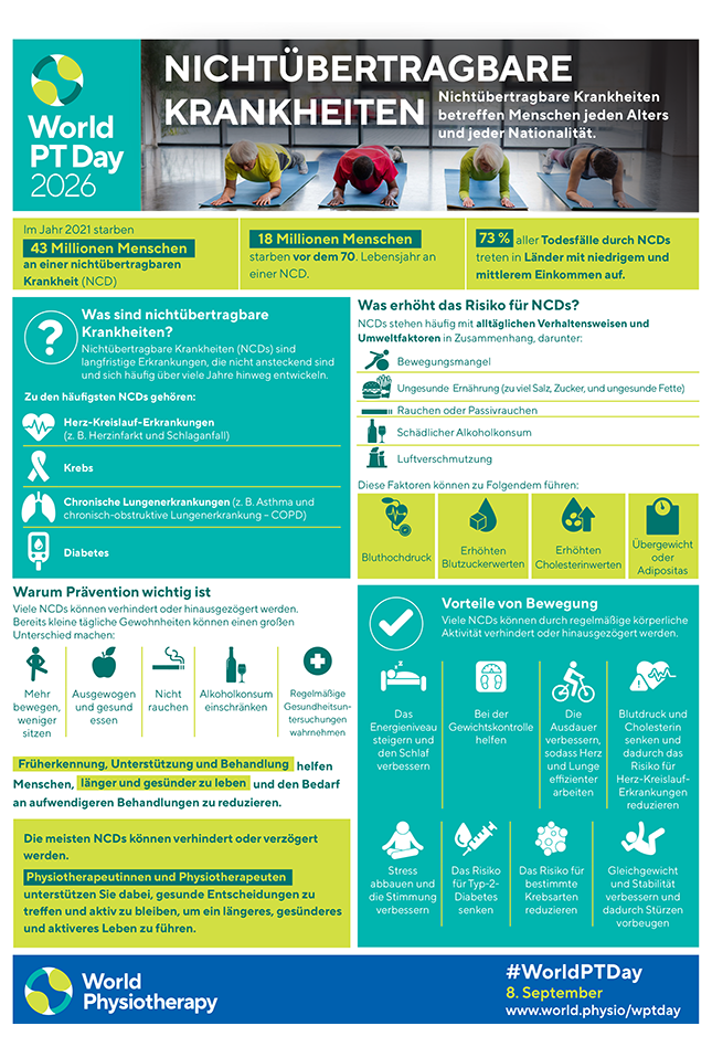 Thumbnail graphic for World PT Day 2026 information sheet 3 in German