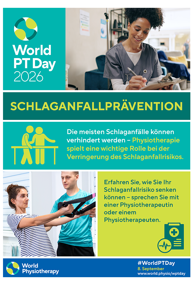 Thumbnail graphic for World PT Day 2026 poster 2 in German
