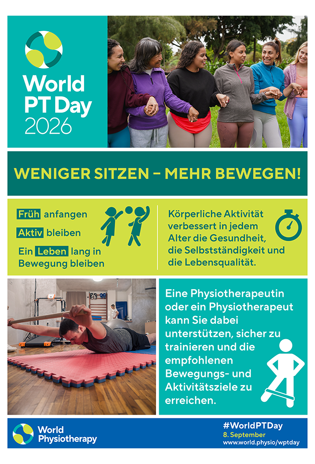 Thumbnail graphic for World PT Day 2026 poster 3 in German