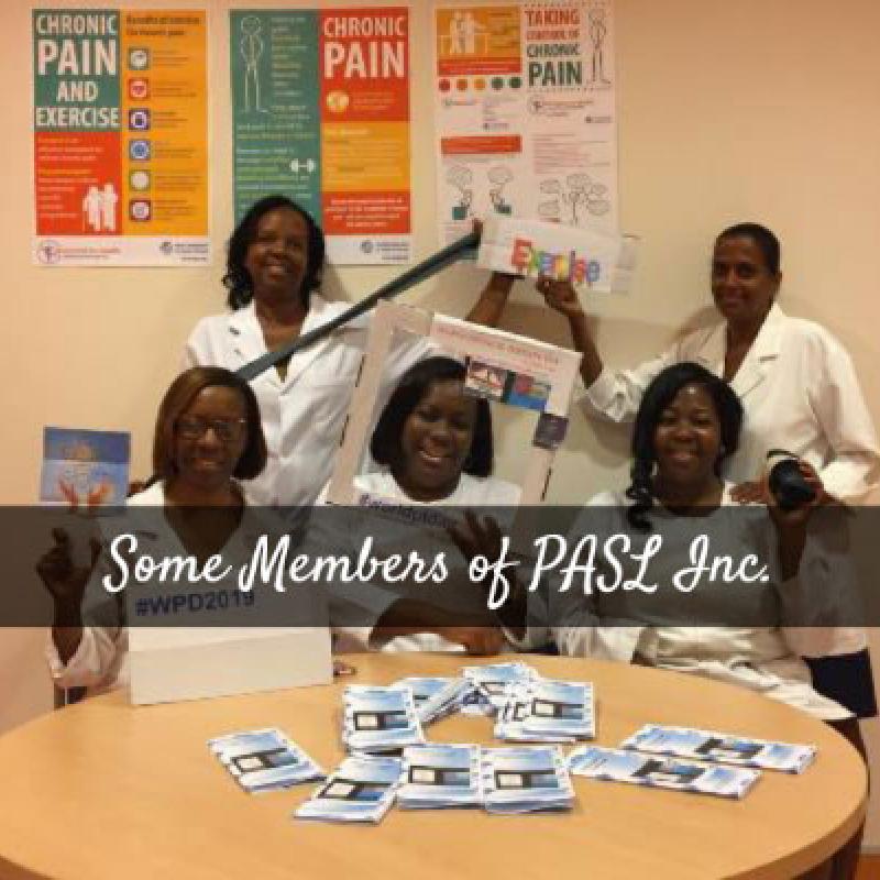 Photograph showing a celebration held in St Lucia to mark World PT Day 2019