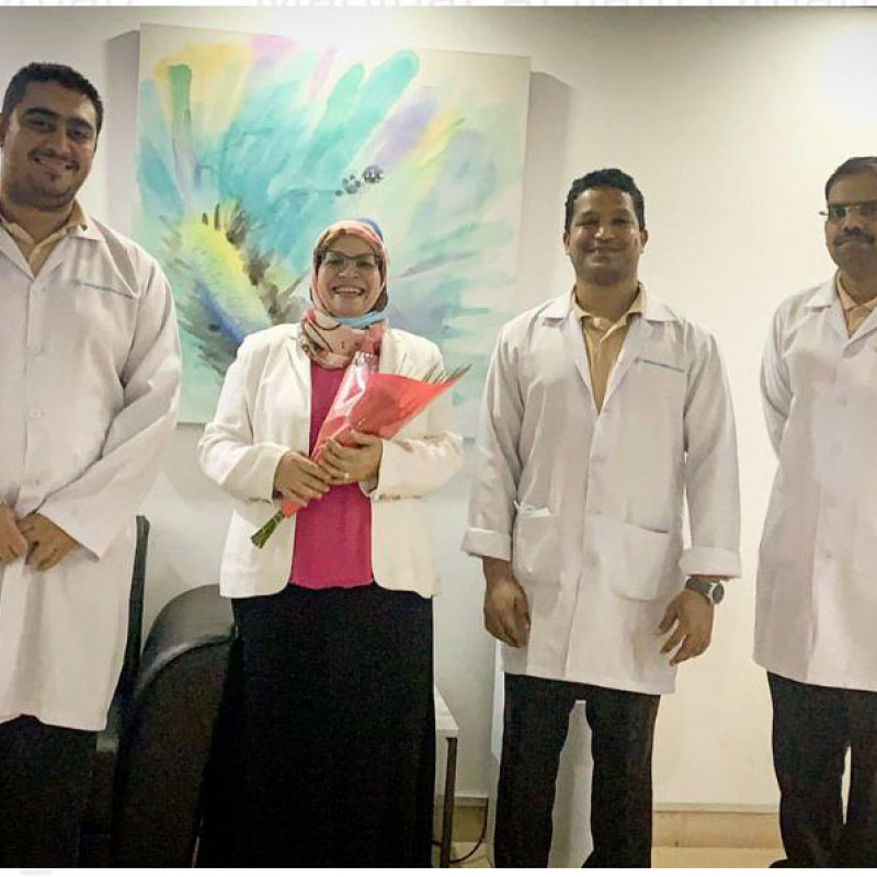 Photograph of World PT Day 2020 being celebrated at National Medical Services in Oman.