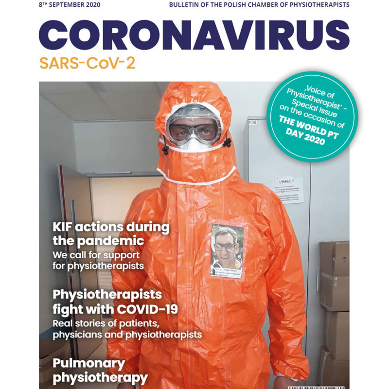 Front cover of bulletin published by the Polish Chamber of Physiotherapists to mark World PT Day 2020