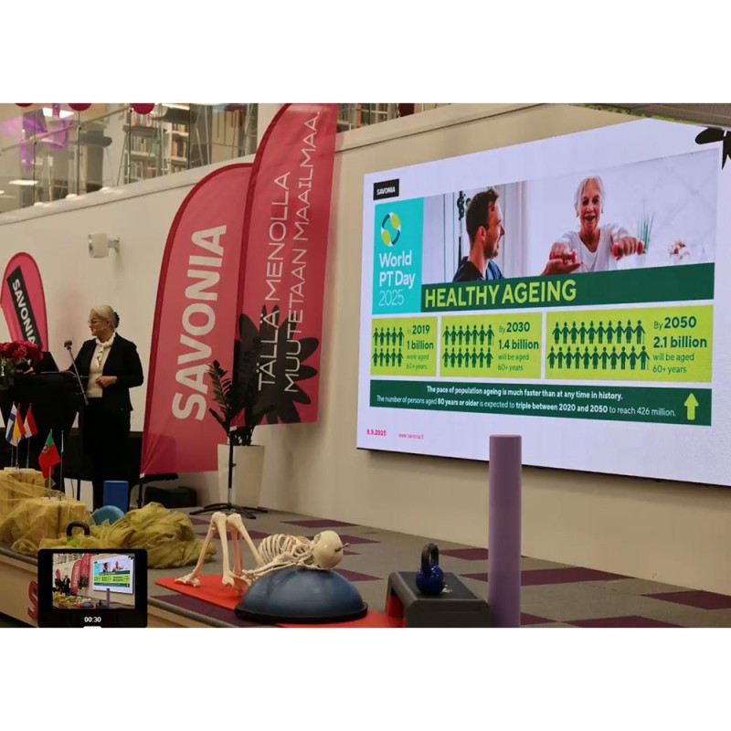 Photo showing activities held for World PT Day 2025 in Finland