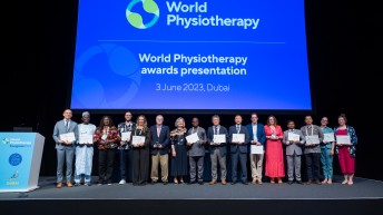 Vincitori del premio alla presentazione dei premi World Physiotherapy