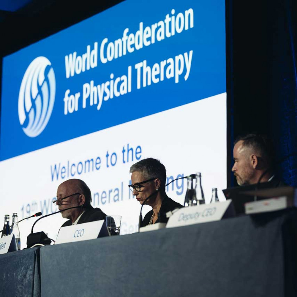 WCPT CEO and Deputy CEO at the General Meeting