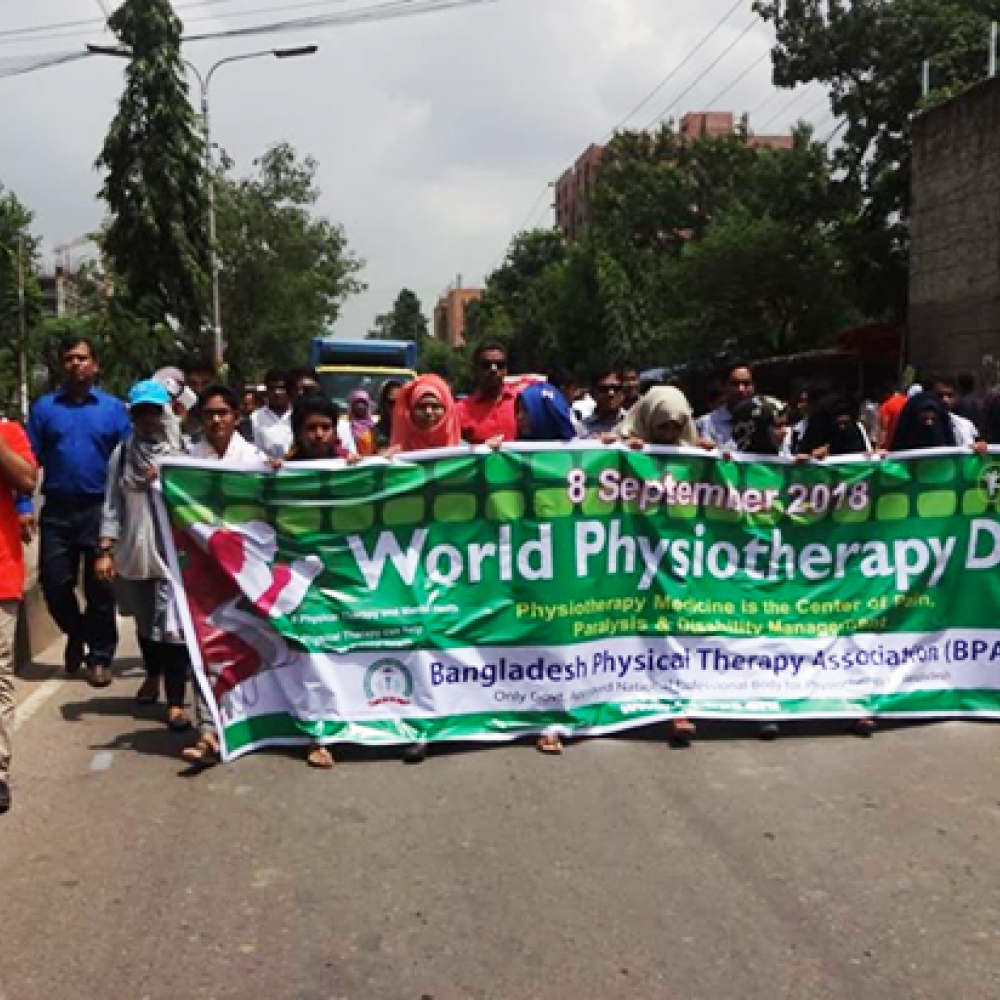 Photograph showing a celebration held in Australia to mark World PT Day 2018